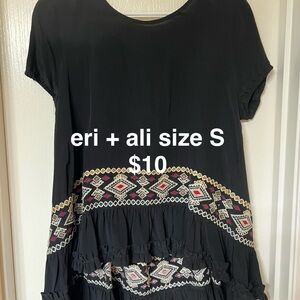 Anthropologie Black Geometric Blouse